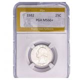 1932 Washington Silver Quarter PGA MS66+