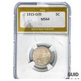 1915-D/D Buffalo Nickel PGA MS64