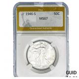 1946-S Walking Liberty Half Dollar PGA MS67