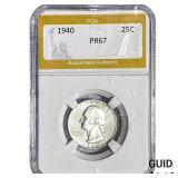 1940 Washington Silver Quarter PGA PR67