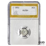 1852 Silver Three Cent PGA AU58+