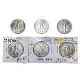 [6 Coins] 1917-1945 Walking Liberty Half Dollar