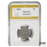 1864 Two Cent Piece PGA F15 Small Motto