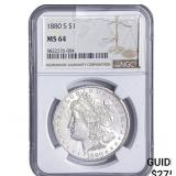 1880-S Morgan Silver Dollar NGC MS64