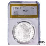 1921-D Morgan Silver Dollar PGA MS64