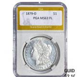 1879-O Morgan Silver Dollar PGA MS63 PL