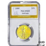 1990 1/2oz $25 Gold Eagle PGA MS69
