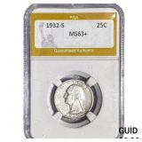 1932-S Washington Silver Quarter PGA MS63+