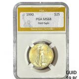 1990 1/2oz $25 Gold Eagle PGA MS68