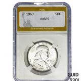 1963 Franklin Half Dollar PGA MS65