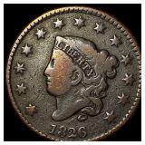 1826 Coronet Head Large Cent LIGHTLY CIRCULATED