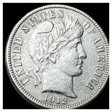 1912-S Silver Barber Dime CLOSELY UNCIRCULATED