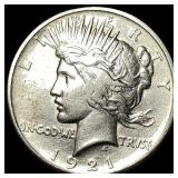 1921 Silver Peace Dollar CLOSELY UNCIRCULATED