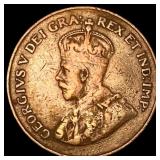 1922 Canada 1 Cent ABOUT UNCIRCULATED