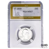 1939 Washington Silver Quarter PGA MS67