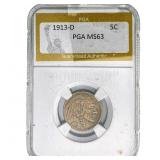 1913-D Buffalo Nickel PGA MS63