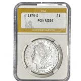 1879-S Morgan Silver Dollar PGA MS66
