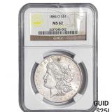 1884-O Morgan Silver Dollar NGC MS62