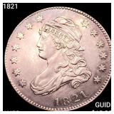 1821 Capped Bust Quarter CHOICE AU