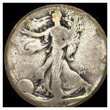 1921-S Silver Walking Liberty Half Dollar NICELY C