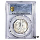 1947-D Walking Liberty Half Dollar PCGS MS65