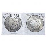 [2 Coins] 1892-1894 Morgan Silver Dollar