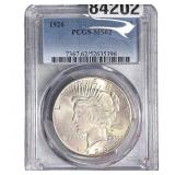 1926 Silver Peace Dollar PCGS MS62