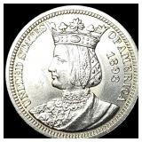 1893 Columbian Exposition Isabella Quarter UNCIRCU