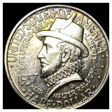 1937-S Silver Roanoke Island Half Dollar UNCIRCULA