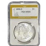 1898-O Morgan Silver Dollar PGA MS66