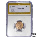1907 Indian Head Cent PGA MS65 RB