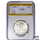 1941 Walking Liberty Half Dollar PGA MS66