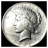 1921 Silver Peace Dollar NEARLY UNCIRCULATED