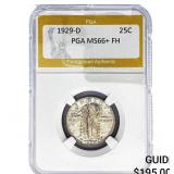 1929-D Standing Liberty Quarter PGA MS66+ FH