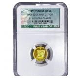 1994 Isle of Man 1/10oz Gold 1/10 Noble NGC PF69