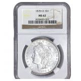 1878-CC Morgan Silver Dollar NGC MS62