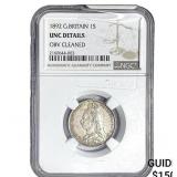 1892 Great Britian Silver 1 Shilling NGC UncDetail