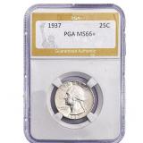 1937 Washington Silver Quarter PGA MS66+