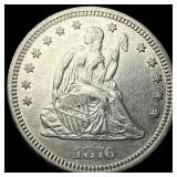 1876 Seated Liberty Quarter CLOSELY UNCIRCULATED