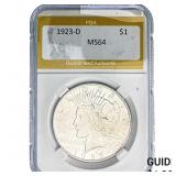 1923-D Silver Peace Dollar PGA MS64