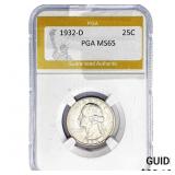 1932-D Washington Silver Quarter PGA MS65