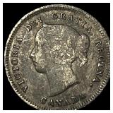 1883 Canada Silver 5 Cents H Mint Mark SUPERB GEM