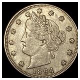 1894 Liberty Head Nickel CHOICE AU