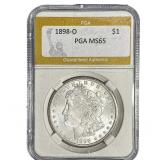 1898-O Morgan Silver Dollar PGA MS65