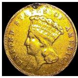 1857 Gold $3 Indian Princess Head HIGH GRADE