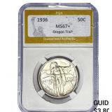 1936 Oregon Trail Half Dollar PGA MS67+