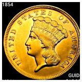 1854 $3 Gold Piece