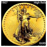 1907 High Relief $20 Gold Double Eagle