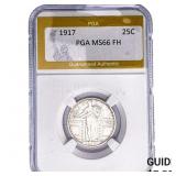 1917 Standing Liberty Quarter PGA MS66 FH