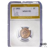 1902 Indian Head Cent PGA MS65 RD